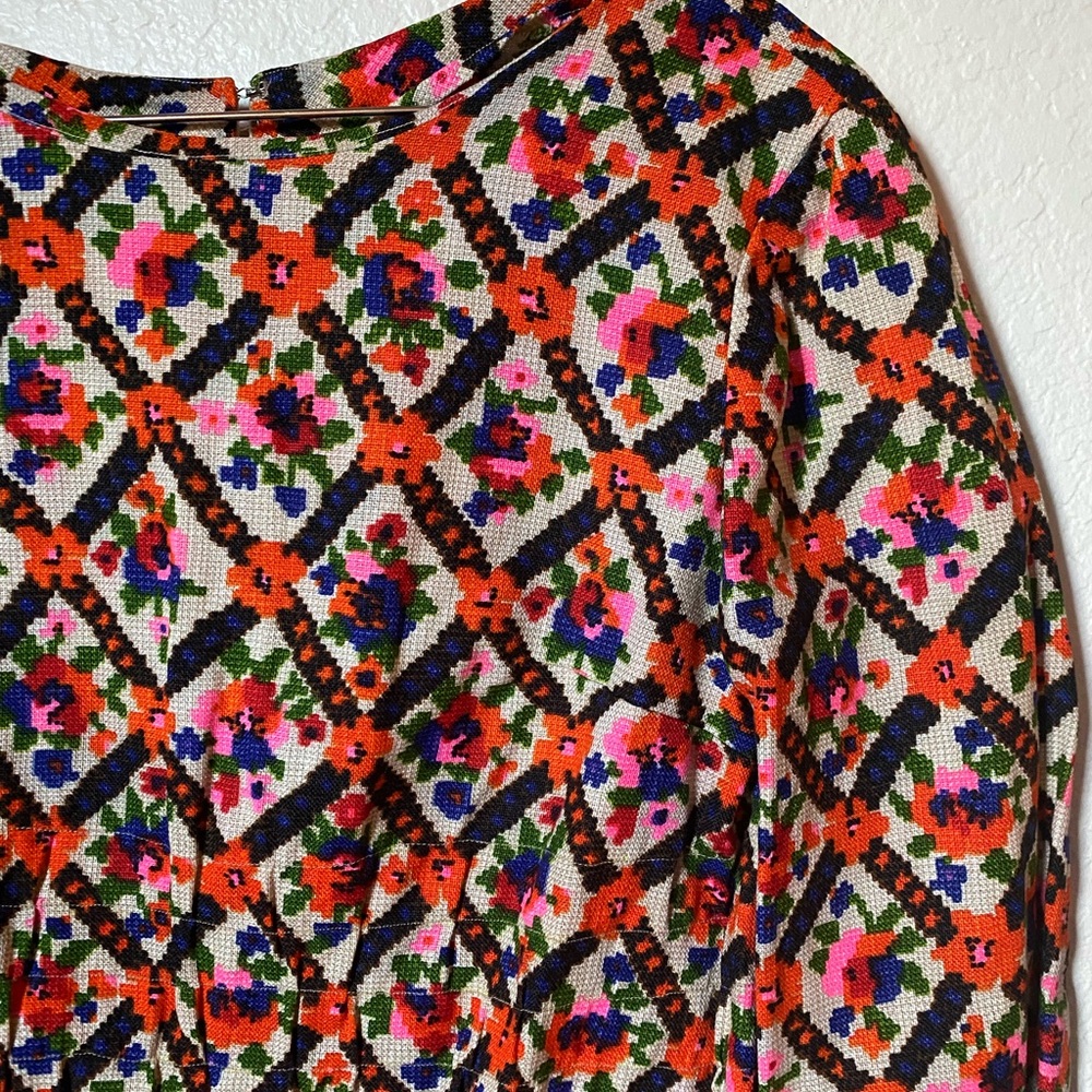 VINTAGE Handmade Embroidered Mini Dress
